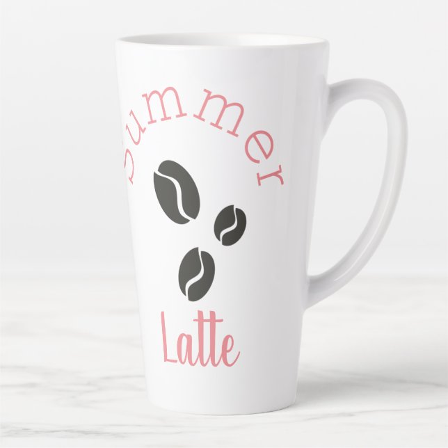 Cute Summer Coffee Bean Latte Mug (Right)