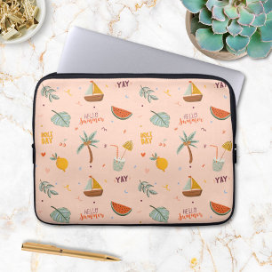 Cute Summer Colourful Kids Pattern Laptop Sleeve