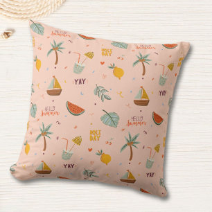 Cute Summer Colourful Pattern Cushion