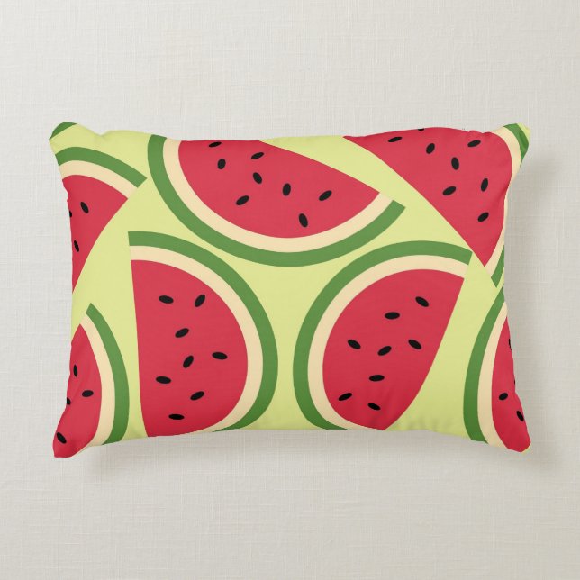 Cute Summer Colourful Watermelon Pattern Decorative Cushion (Front)