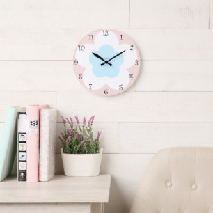 Cute summer Daisy flower petal gradient Birthday Large Clock