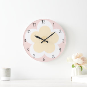 Cute summer Daisy flower petal gradient Birthday Large Clock