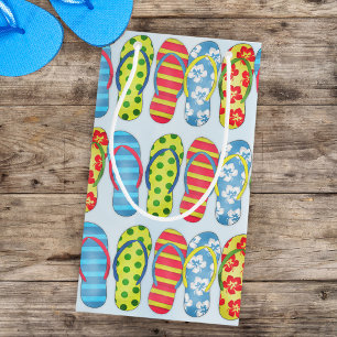 Cute Summer Flip Flops Pattern Small Gift Bag