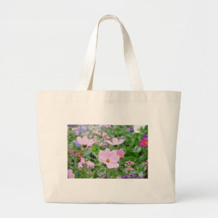Cute summer flowers cosmos  large tote bag