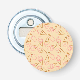 Cute summer food with outline ice cream contours bottle opener