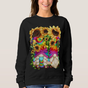 Cute Summer Gnomes For Women Colourful Sunflower H Sweatshirt