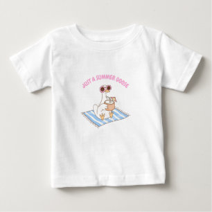 Cute Summer Goose Beach Cartoon Baby T-Shirt