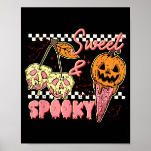 Cute Summer Halloween Funny Ice Cream Cherry Sweet Poster