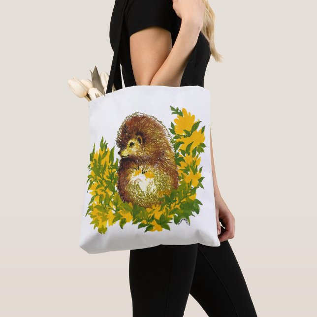 Cute Summer Hedgehog Critter Designed Fancy Bag (Close Up)