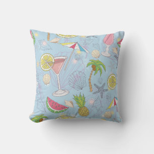 Cute summer illustration pattern with watermelon, cushion