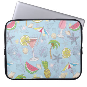 Cute summer illustration pattern with watermelon, laptop sleeve
