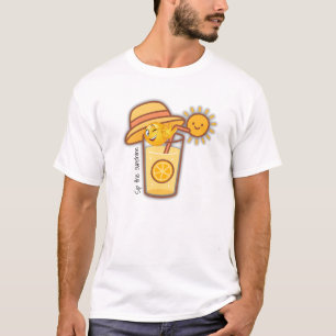 Cute Summer Lemonade Cartoon T-Shirt – Sunny Hat &