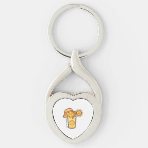 Cute Summer Lemonade Cartoon T-Shirt – Sunny Hat & Key Ring