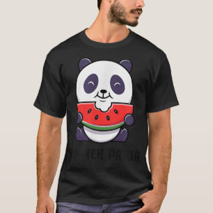 Cute Summer Panda Bear Eating Watermelon T-Shirt