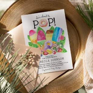 Cute Summer Popsicle & Sweet Treats Baby Shower Invitation
