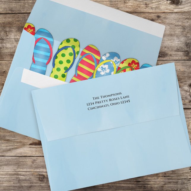 Cute Summer Return Address Custom Envelope (Creator Uploaded)