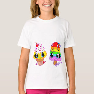 Cute Summer Snack Art Girl Tshirt
