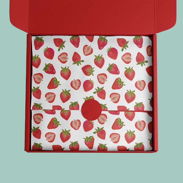 Cute Summer Strawberry Pattern Tissue Paper (Strawberry pattern tissue paper)