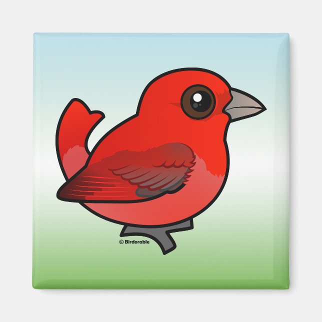 Cute Summer Tanager Magnet (Front)
