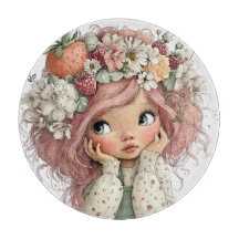 CUTE SUMMER THEMED GIRL WITH STRAWBERRIES