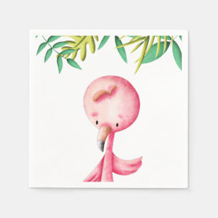 Cute Summer Tropical Flamingo Napkin