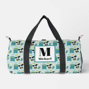 Cute Summer Vacation Elements Duffle Bag
