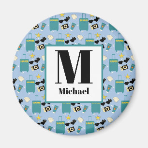 Cute Summer Vacation Elements Magnet
