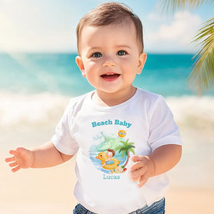 Cute Summer Vacation Name Beach baby Boy  T-Shirt