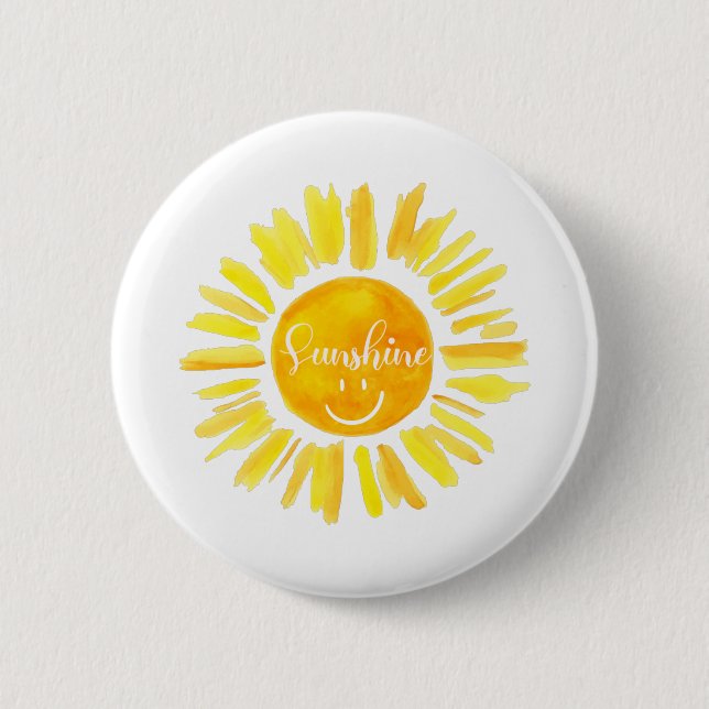Cute summer Vacay Mode sunshine 6 Cm Round Badge (Front)