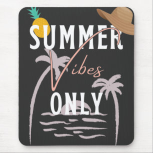 Cute Summer Vibes Only Beach Mouse Pad