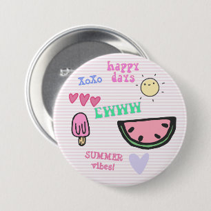 Cute Summer Vibes VSCO Girls 7.5 Cm Round Badge