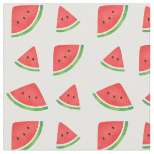 Cute Summer Watercolor Watermelon Fabric