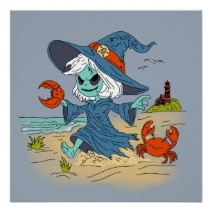 Cute Summer Witch Poster