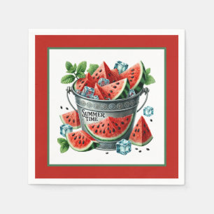 Cute summertime watermelon party napkin