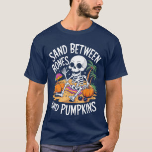 Cute Summerween Ghost Funny Beach Halloween 1 1 1 T-Shirt