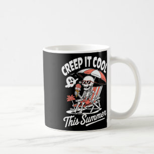 Cute Summerween Ghost Funny Beach Halloween Coffee Mug