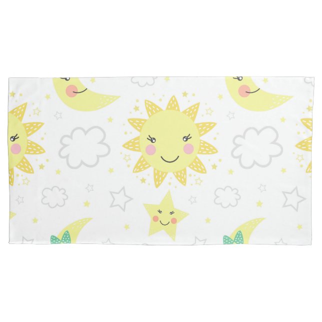 Cute Sun And Moon Pillowcase (Front)