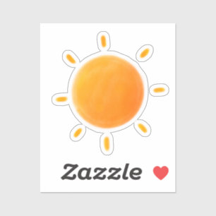 Cute sun drawing Sticker