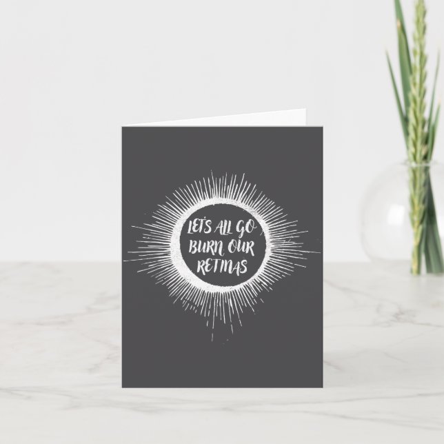Cute Sun Eclipse Solar Total Let's Card (Front)