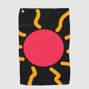 Cute sun golf towel