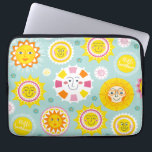 Cute Sun Pattern Laptop Sleeve<br><div class="desc">A cute sun pattern laptop sleeve</div>