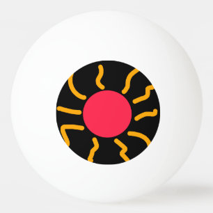 Cute sun ping pong ball
