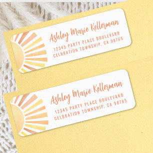 Cute Sun Return Address Label
