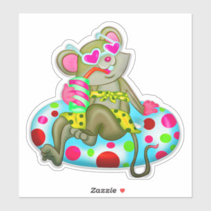Cute Sunbathing Mouse