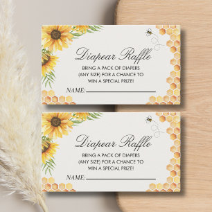 Cute Sunflower Bee Baby Shower Enclosure Card
