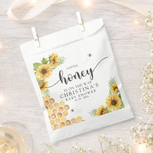 Cute Sunflower Bee Baby Shower Favour Bag