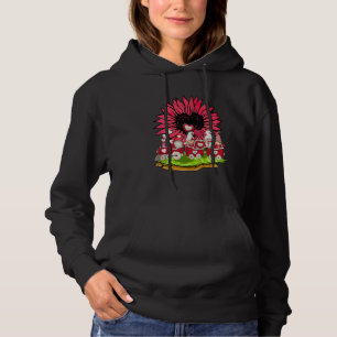 Cute Sunflower Gnome Couple Truck love Valentines  Hoodie