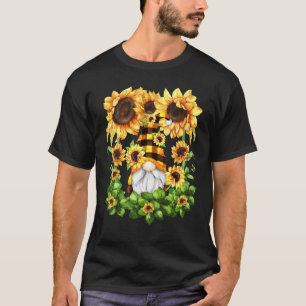 Cute Sunflower Gnome For Gardener And Cute Mum Sum T-Shirt
