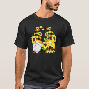 Cute Sunflower Gnomes For Women Gardener And Hippi T-Shirt