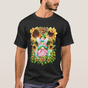 Cute Sunflower Pattern for Women Teachers Pink Eas T-Shirt